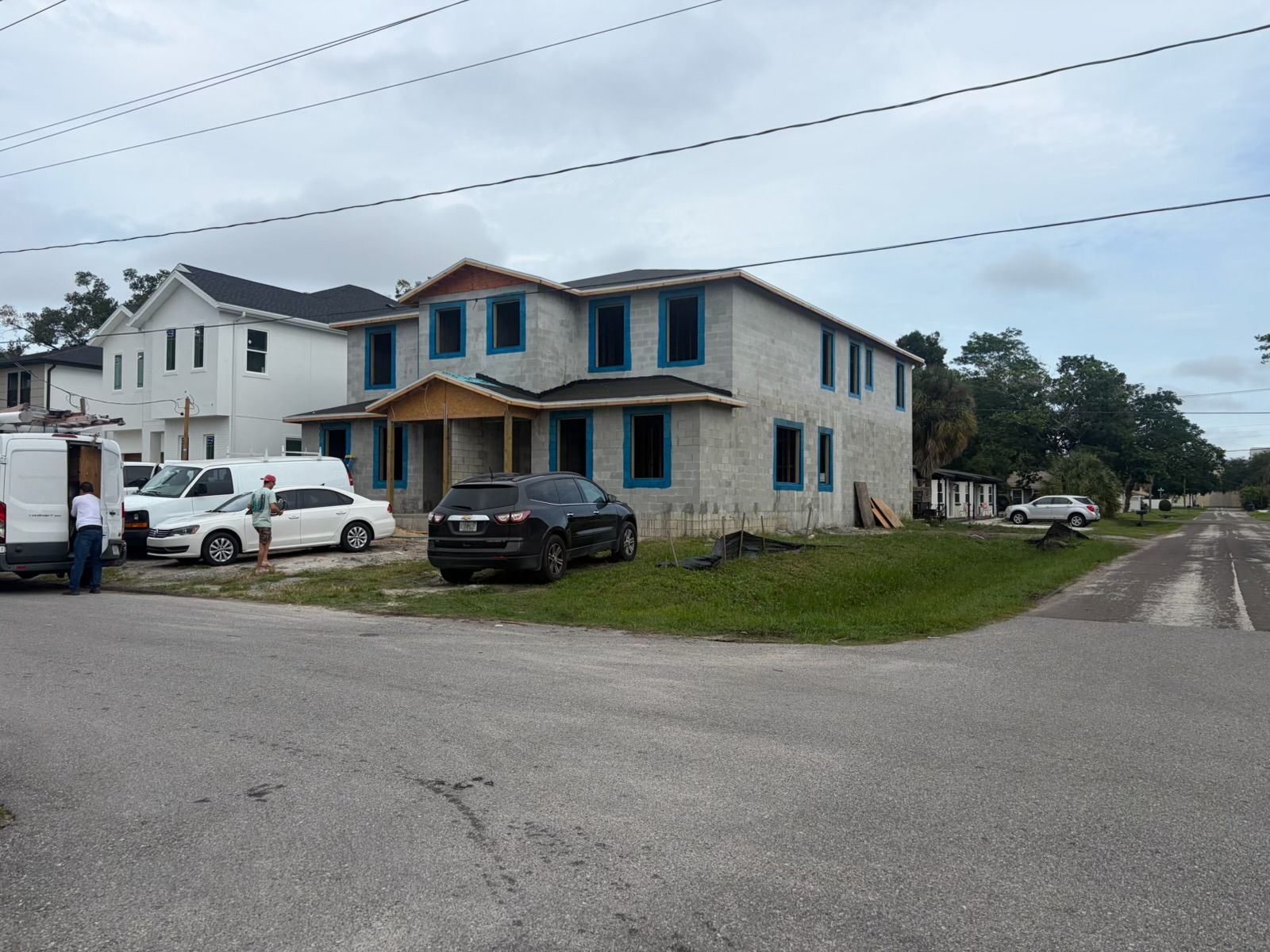 Construction progress: View from the street